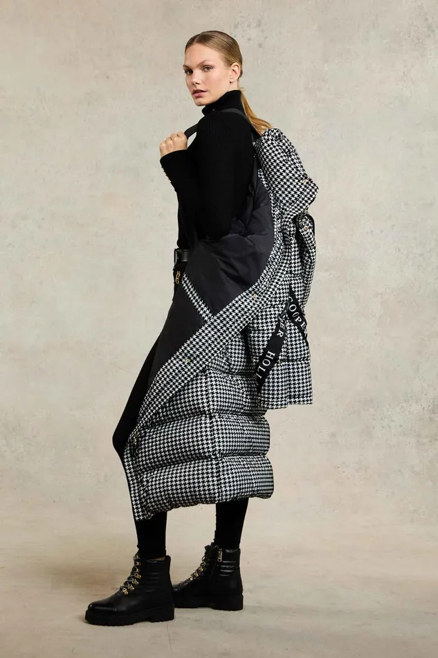 Holland Cooper Coats Women Camden Longline Coat Houndstooth Holland Cooper Coats Women Camden Longline Coat Houndstooth