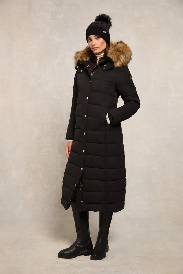 Holland Cooper Coats Women Stoneleigh Longline Coat Black Holland Cooper Coats Women Stoneleigh Longline Coat Black