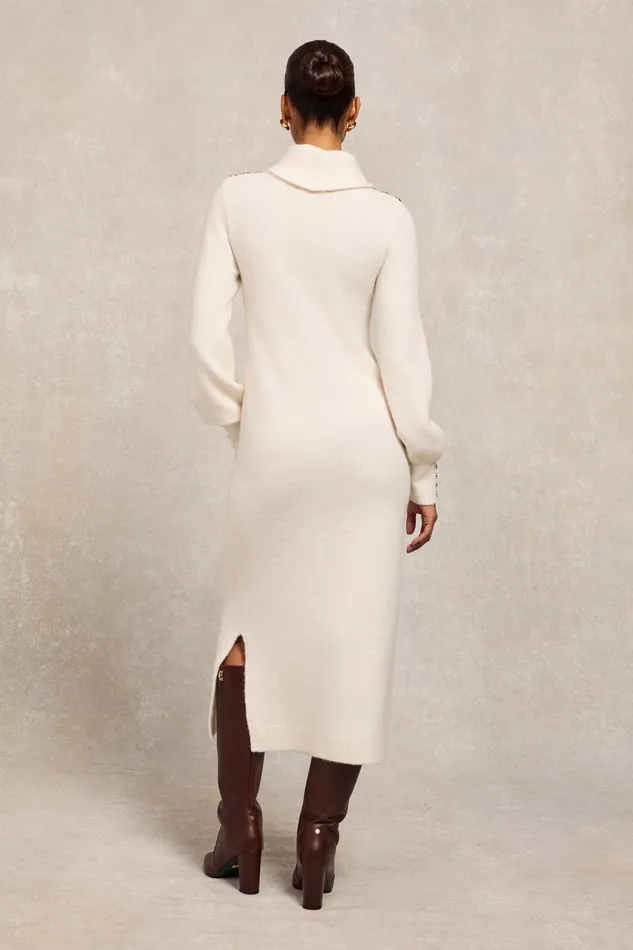Holland Cooper Dresses Women Berkeley Roll Neck Dress Natural
