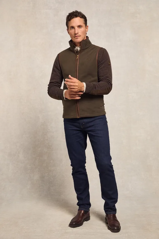 Holland Cooper Fleeces Men Country Fleece Gilet Khaki
