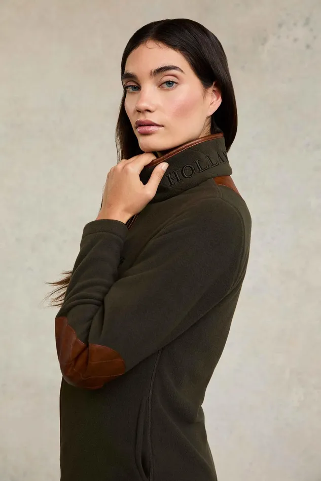 Holland Cooper Fleeces Women Country Fleece Jacket Khaki