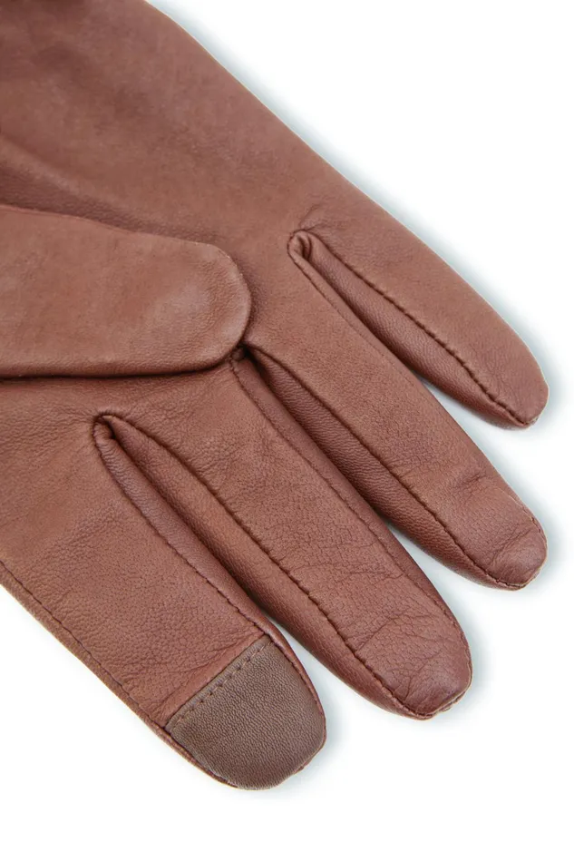 Holland Cooper Gloves Women Monogram Leather Gloves Tan Holland Cooper Gloves Women Monogram Leather Gloves Tan
