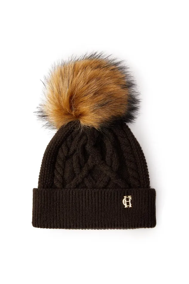 Holland Cooper Hats and Headbands Women Cortina Bobble Hat Chocolate