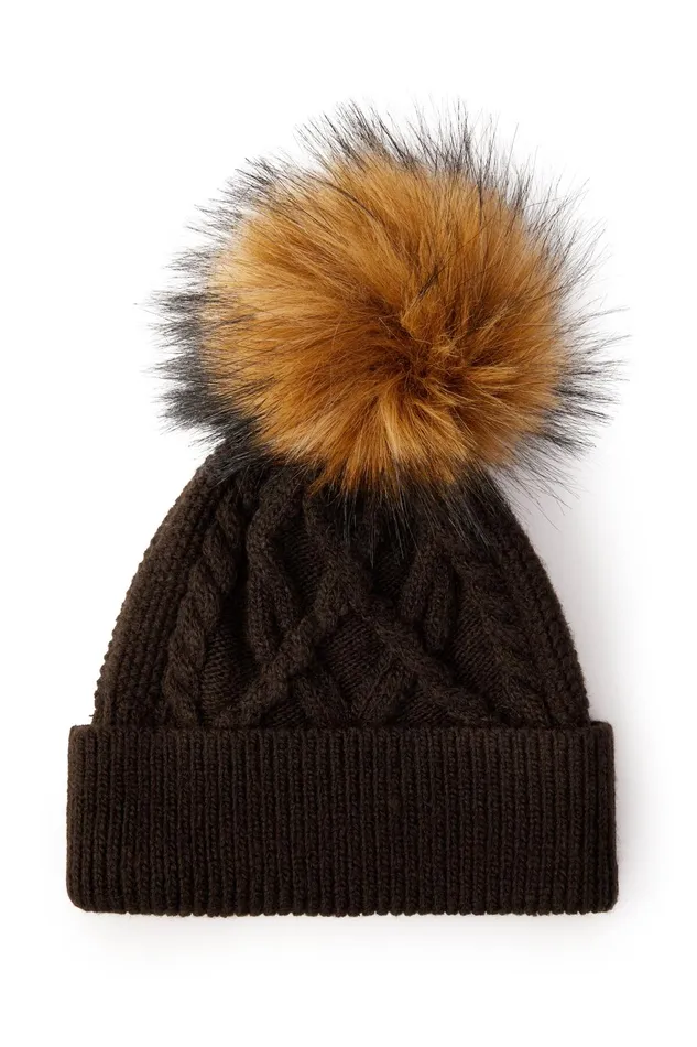 Holland Cooper Hats and Headbands Women Cortina Bobble Hat Chocolate Holland Cooper Hats and Headbands Women Cortina Bobble Hat Chocolate