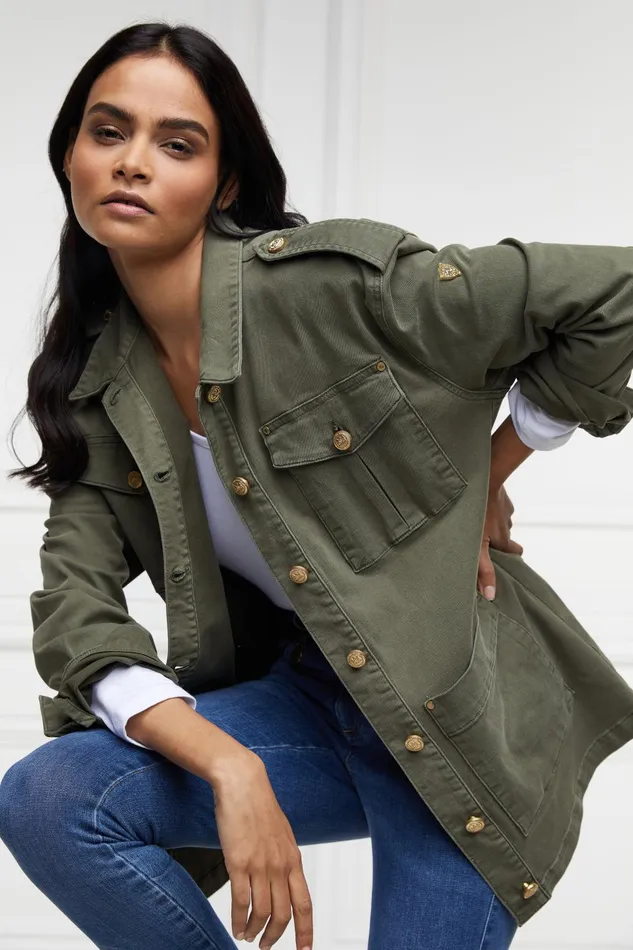 Holland Cooper Jackets Women Artillery Jacket Hunter Green Holland Cooper Jackets Women Artillery Jacket Hunter Green