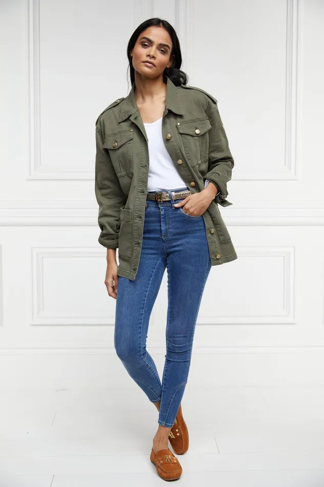 Holland Cooper Jackets Women Artillery Jacket Hunter Green Holland Cooper Jackets Women Artillery Jacket Hunter Green