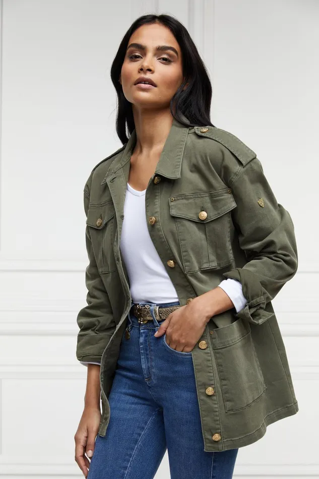 Holland Cooper Jackets Women Artillery Jacket Hunter Green Holland Cooper Jackets Women Artillery Jacket Hunter Green