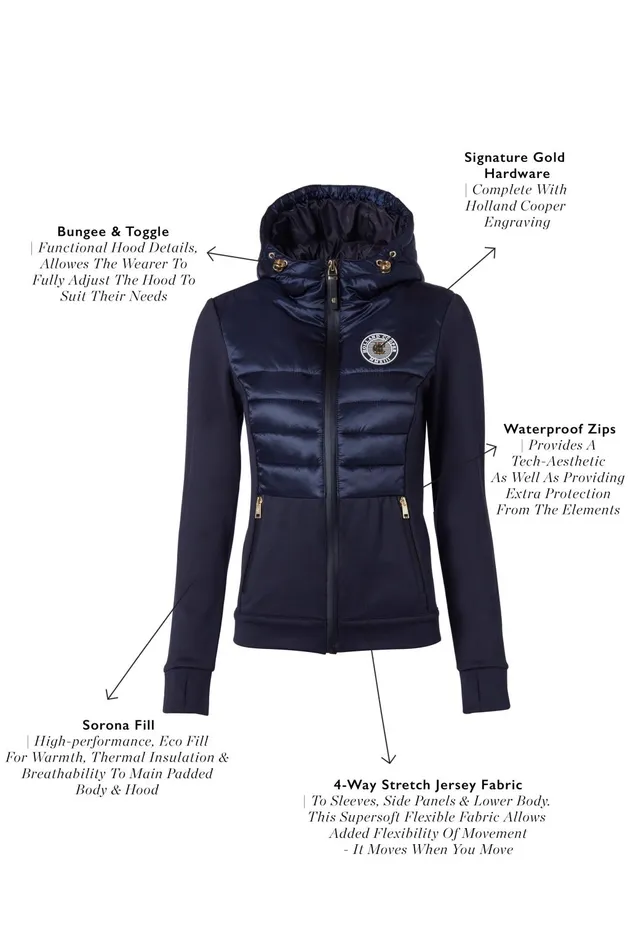 Holland Cooper Jackets Women Hybrid Shell Jacket Ink Navy Holland Cooper Jackets Women Hybrid Shell Jacket Ink Navy