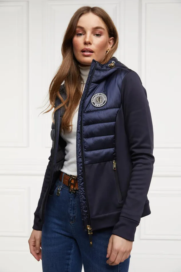 Holland Cooper Jackets Women Hybrid Shell Jacket Ink Navy Holland Cooper Jackets Women Hybrid Shell Jacket Ink Navy