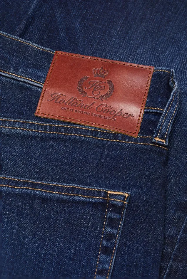 Holland Cooper Jeans Men Classic Straight Jean Washed Indigo Holland Cooper Jeans Men Classic Straight Jean Washed Indigo