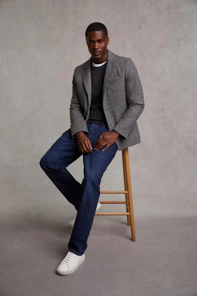 Holland Cooper Jeans Men Classic Straight Jean Washed Indigo Holland Cooper Jeans Men Classic Straight Jean Washed Indigo