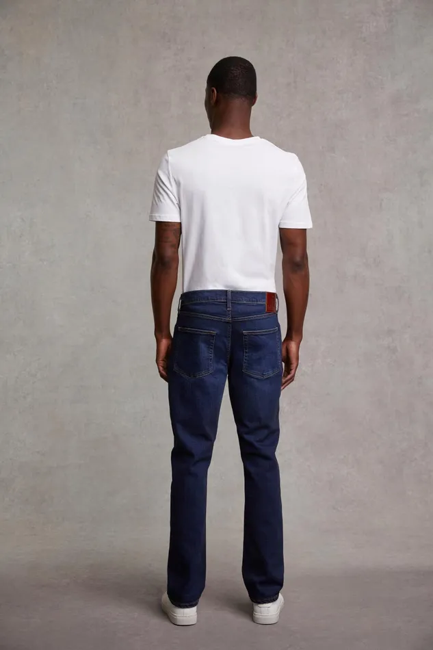 Holland Cooper Jeans Men Classic Straight Jean Washed Indigo Holland Cooper Jeans Men Classic Straight Jean Washed Indigo