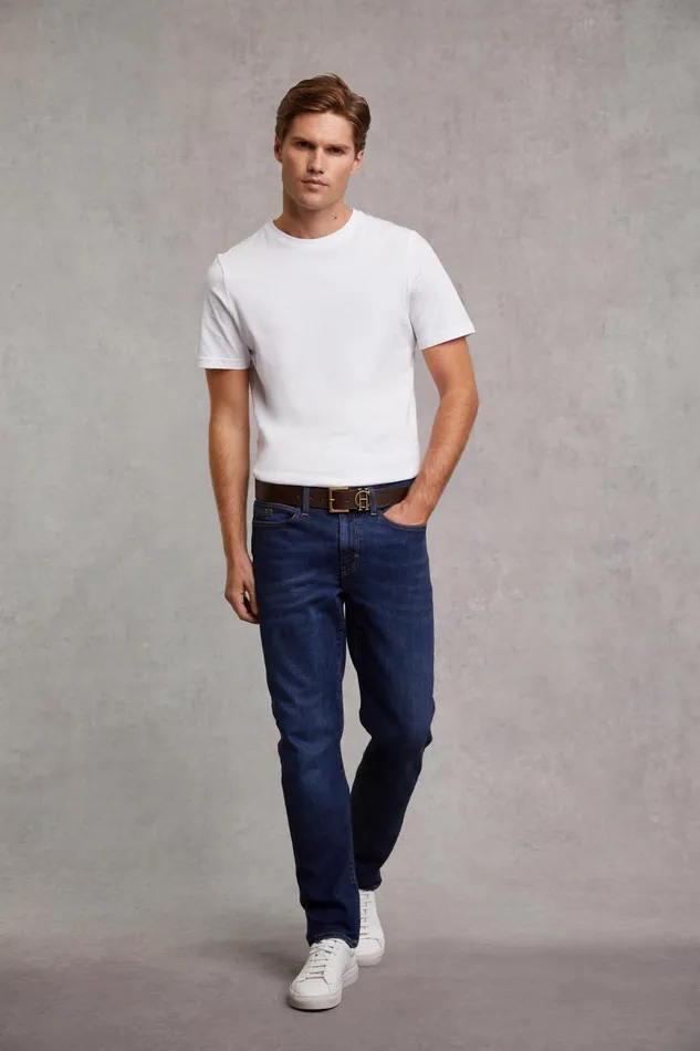 Holland Cooper Jeans Men Classic Straight Jean Washed Indigo Holland Cooper Jeans Men Classic Straight Jean Washed Indigo
