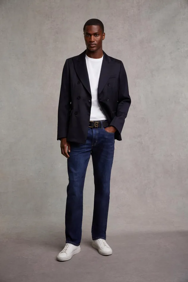 Holland Cooper Jeans Men Classic Straight Jean Washed Indigo Holland Cooper Jeans Men Classic Straight Jean Washed Indigo