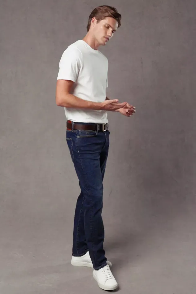 Holland Cooper Jeans Men Classic Straight Jean Washed Indigo Holland Cooper Jeans Men Classic Straight Jean Washed Indigo