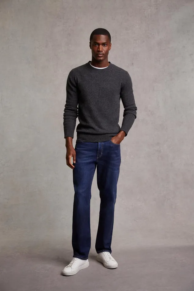 Holland Cooper Jeans Men Classic Straight Jean Washed Indigo Holland Cooper Jeans Men Classic Straight Jean Washed Indigo