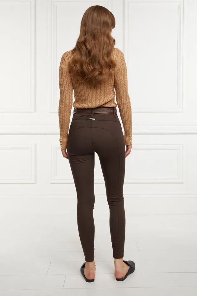 Holland Cooper Jeans Women Biker Jean Chocolate Holland Cooper Jeans Women Biker Jean Chocolate