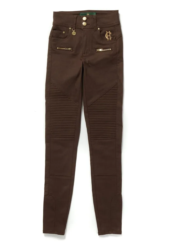 Holland Cooper Jeans Women Biker Jean Chocolate Holland Cooper Jeans Women Biker Jean Chocolate