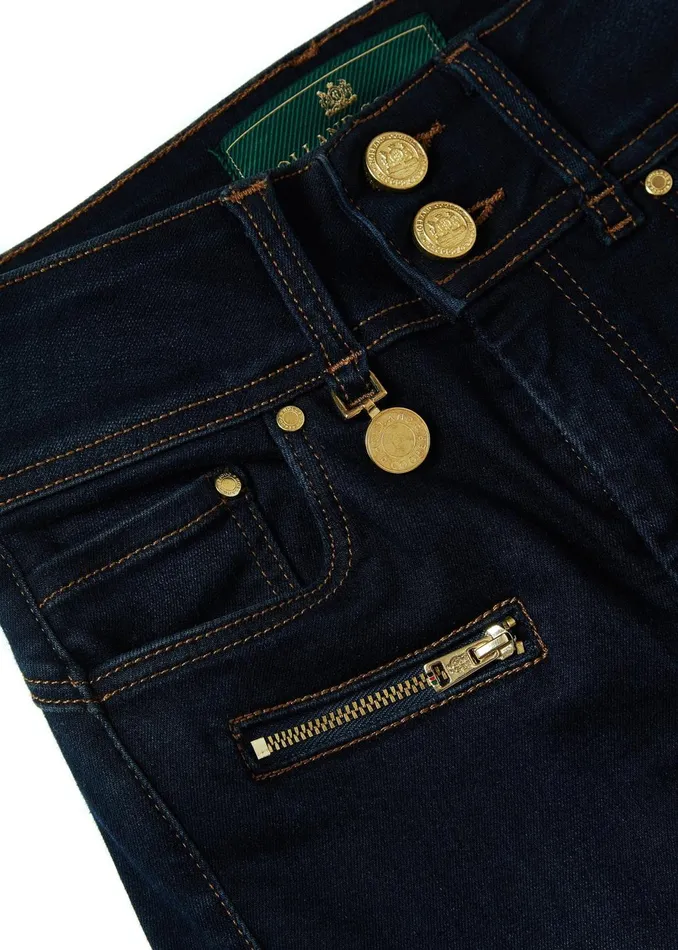 Holland Cooper Jeans Women Biker Jean Deep Indigo Holland Cooper Jeans Women Biker Jean Deep Indigo