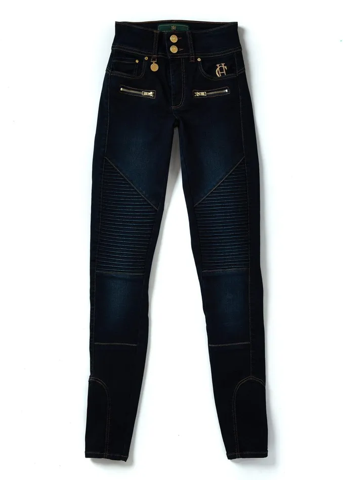 Holland Cooper Jeans Women Biker Jean Deep Indigo Holland Cooper Jeans Women Biker Jean Deep Indigo