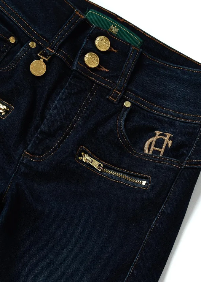 Holland Cooper Jeans Women Biker Jean Deep Indigo Holland Cooper Jeans Women Biker Jean Deep Indigo