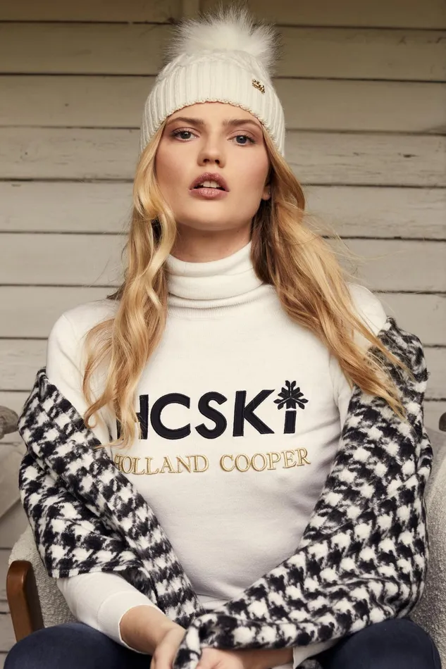 Holland Cooper Knitwear And Thermals Women Logo Ski Knit Winter White