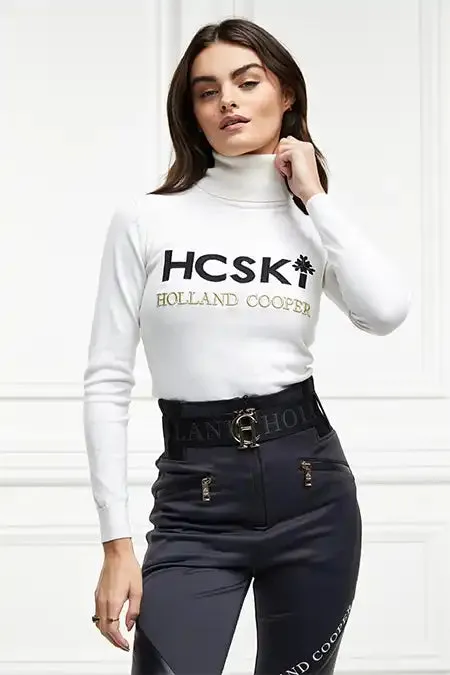 Holland Cooper Knitwear And Thermals Women Logo Ski Knit Winter White