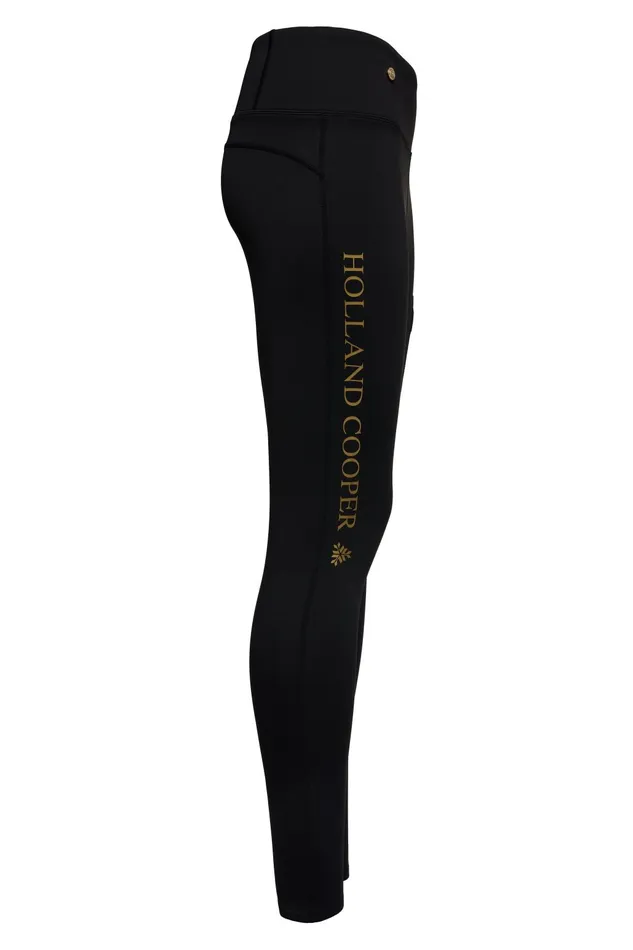 Holland Cooper Knitwear And Thermals Women Thermal Ski Leggings Black Holland Cooper Knitwear And Thermals Women Thermal Ski Leggings Black