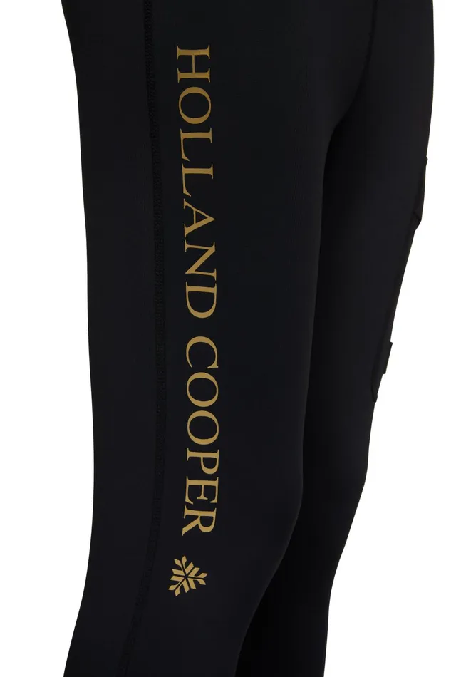 Holland Cooper Knitwear And Thermals Women Thermal Ski Leggings Black Holland Cooper Knitwear And Thermals Women Thermal Ski Leggings Black
