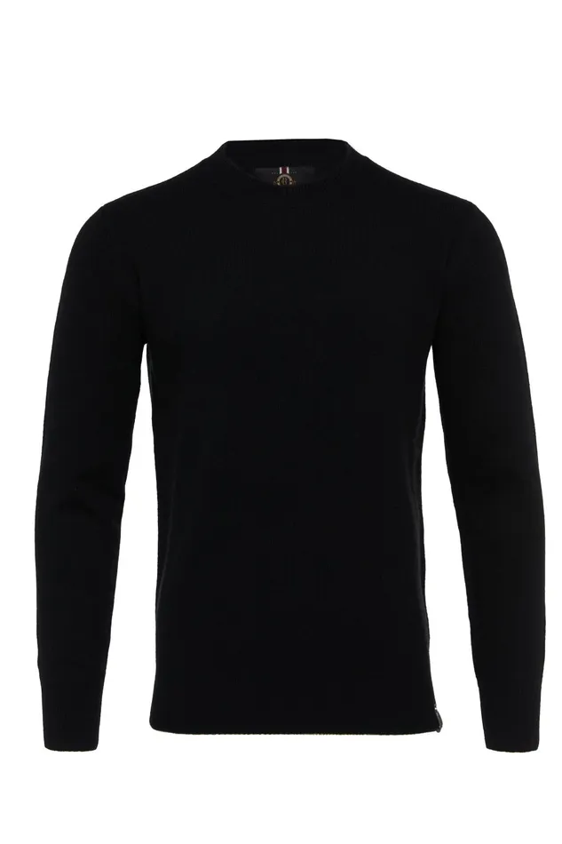 Holland Cooper Knitwear Men Byron Crew Neck Knit Black
