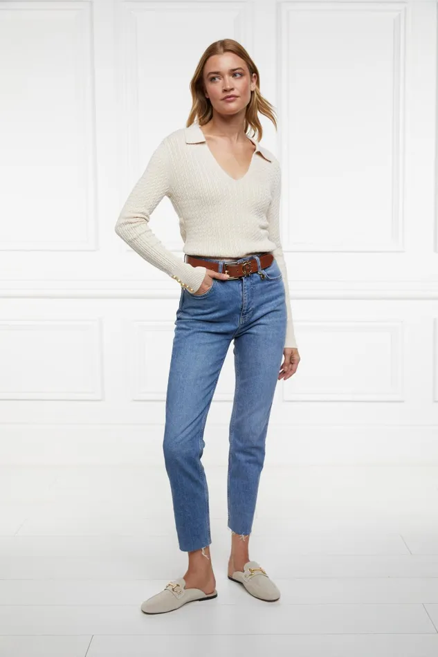 Holland Cooper Knitwear Women Ava Knit Almond Holland Cooper Knitwear Women Ava Knit Almond