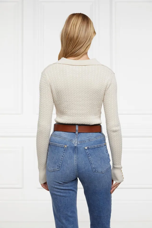 Holland Cooper Knitwear Women Ava Knit Almond Holland Cooper Knitwear Women Ava Knit Almond