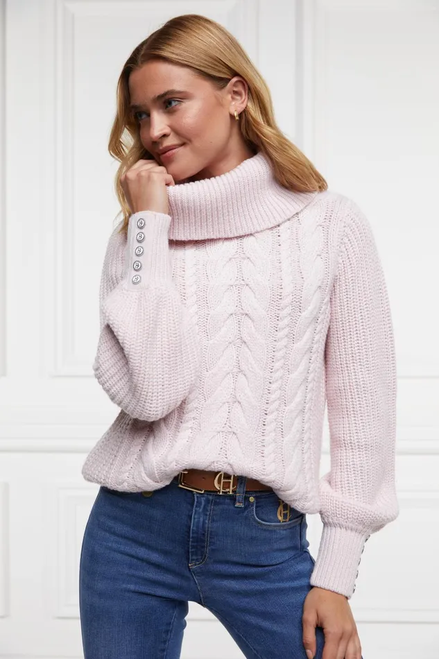 Holland Cooper Knitwear Women Corded Roll Neck Knit Holland Cooper Knitwear Women Corded Roll Neck Knit