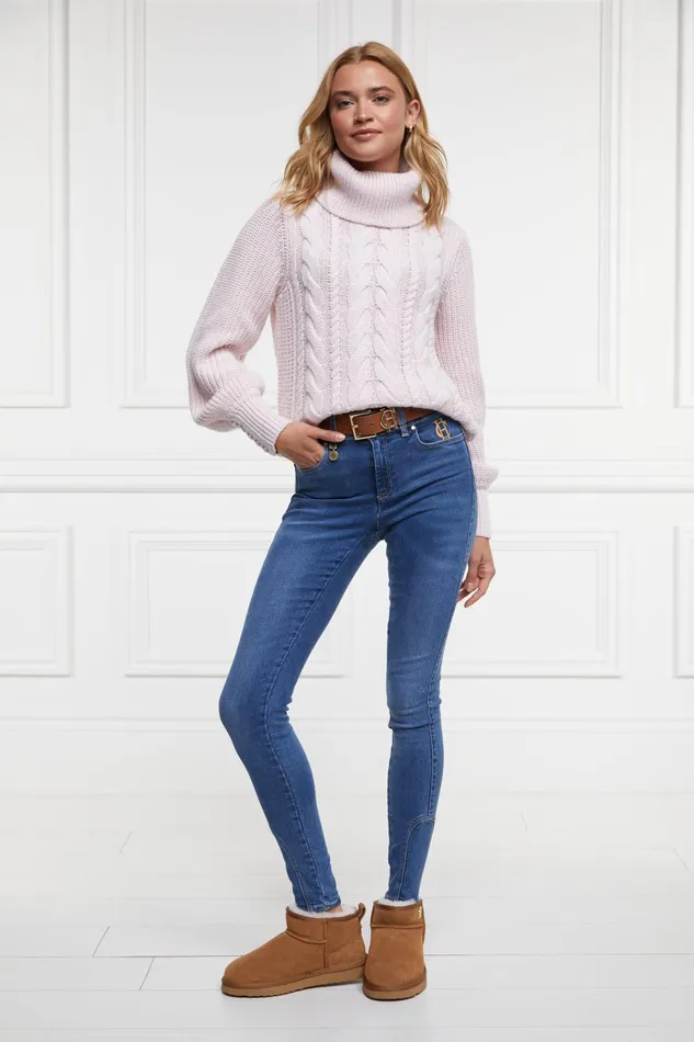Holland Cooper Knitwear Women Corded Roll Neck Knit Holland Cooper Knitwear Women Corded Roll Neck Knit