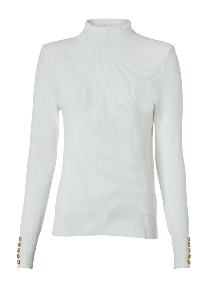 Holland Cooper Knitwear Women Tara High Neck Knit Natural Holland Cooper Knitwear Women Tara High Neck Knit Natural