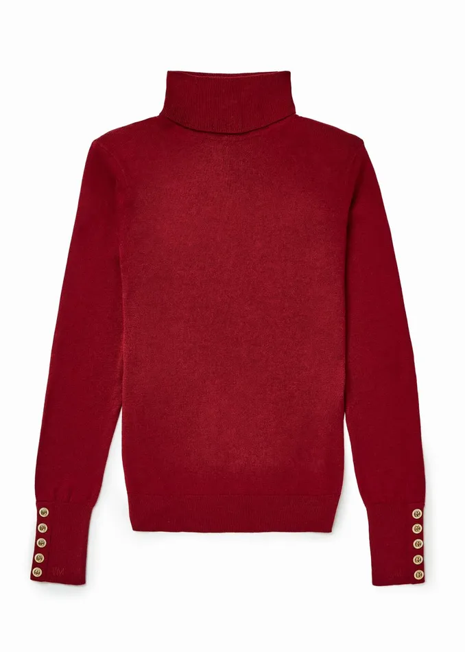 Holland Cooper Knitwear Women Victoria Cashmere Roll Neck Berry Holland Cooper Knitwear Women Victoria Cashmere Roll Neck Berry