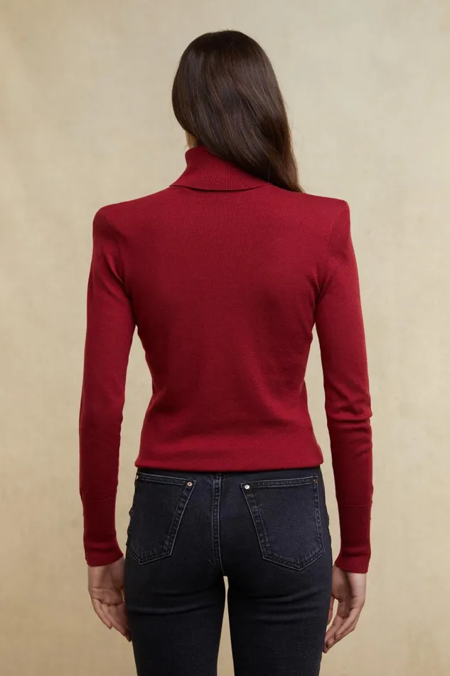 Holland Cooper Knitwear Women Victoria Cashmere Roll Neck Berry Holland Cooper Knitwear Women Victoria Cashmere Roll Neck Berry
