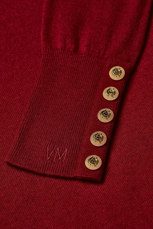 Holland Cooper Knitwear Women Victoria Cashmere Roll Neck Berry Holland Cooper Knitwear Women Victoria Cashmere Roll Neck Berry