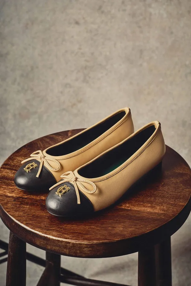 Holland Cooper Pumps Women Ballet Shoe Nude Black