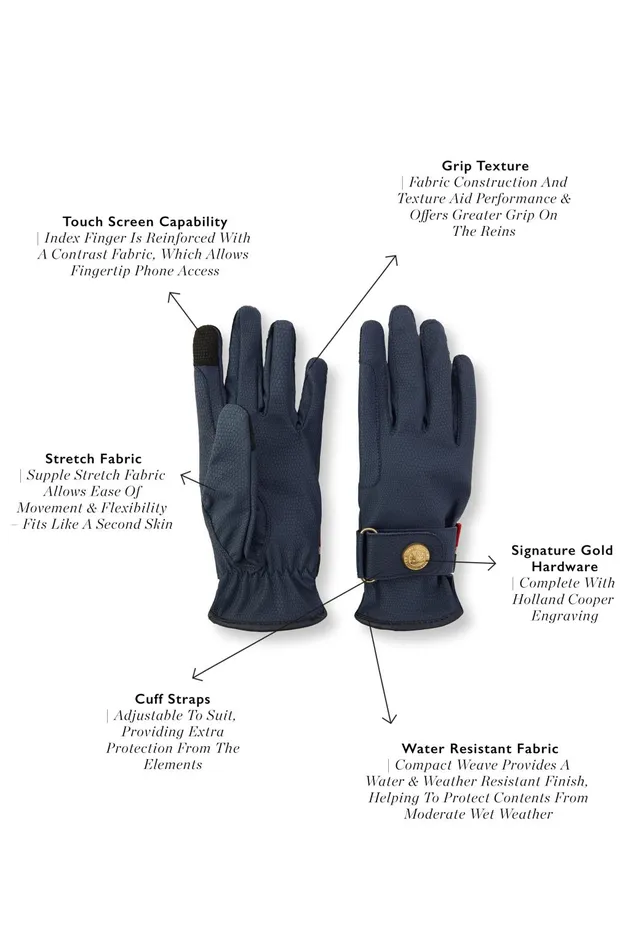Holland Cooper Riding Gloves Women Riding Glove Navy