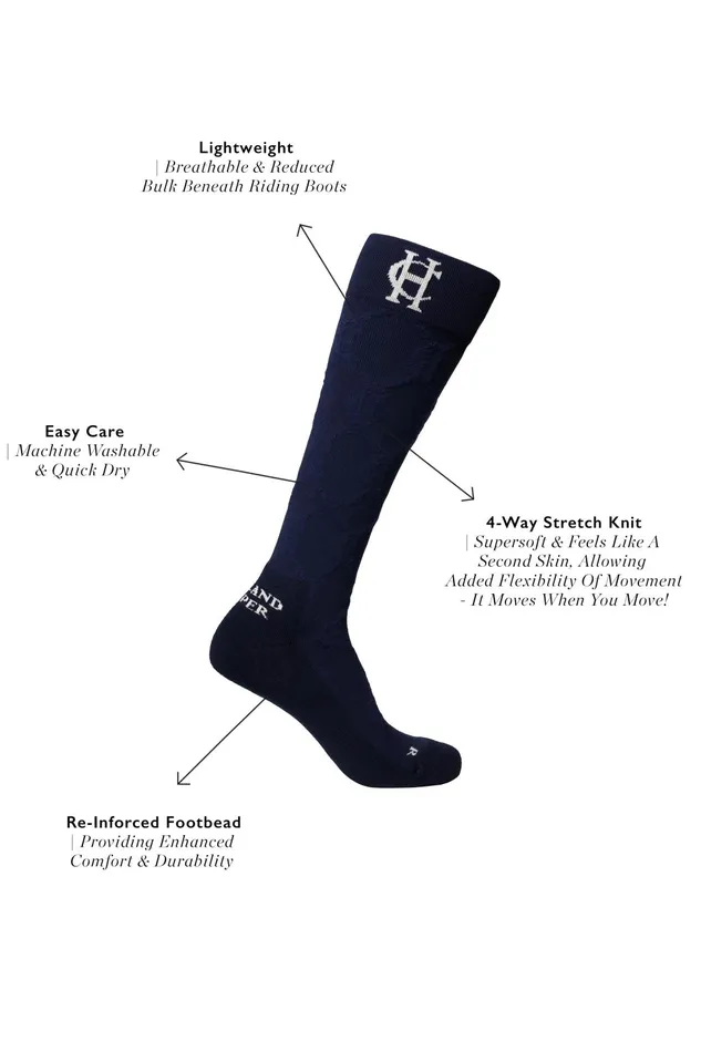 Holland Cooper Riding Socks Women Riding Sock Ink Navy