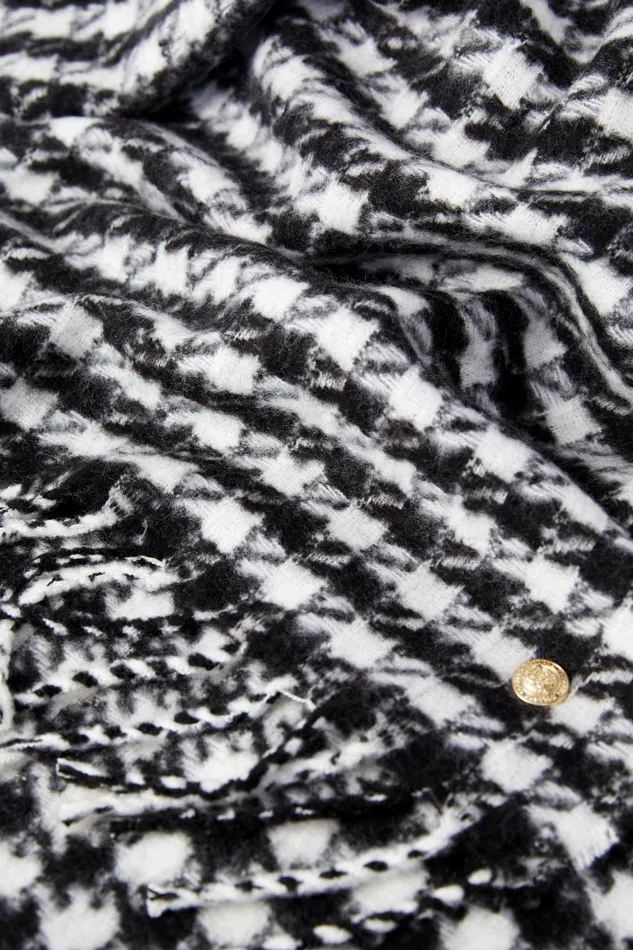 Holland Cooper Scarves Women HC Chelsea Scarf Houndstooth Holland Cooper Scarves Women HC Chelsea Scarf Houndstooth