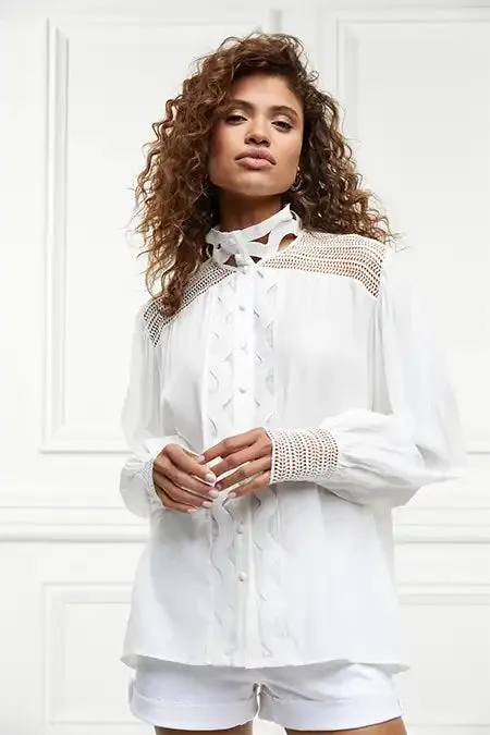 Holland Cooper Shirts and Blouses Women Featherton Lace Shirt Holland Cooper Shirts and Blouses Women Featherton Lace Shirt