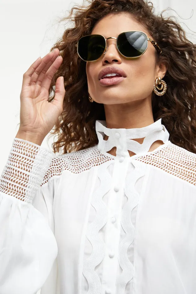 Holland Cooper Shirts and Blouses Women Featherton Lace Shirt Holland Cooper Shirts and Blouses Women Featherton Lace Shirt