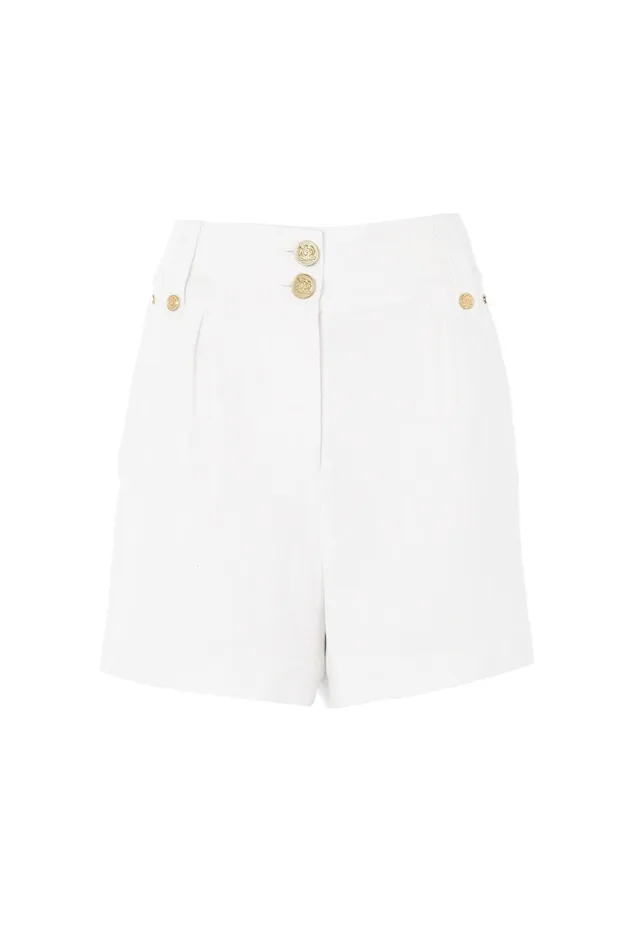 Holland Cooper Shorts Women Tailored Short Oyster Linen Holland Cooper Shorts Women Tailored Short Oyster Linen