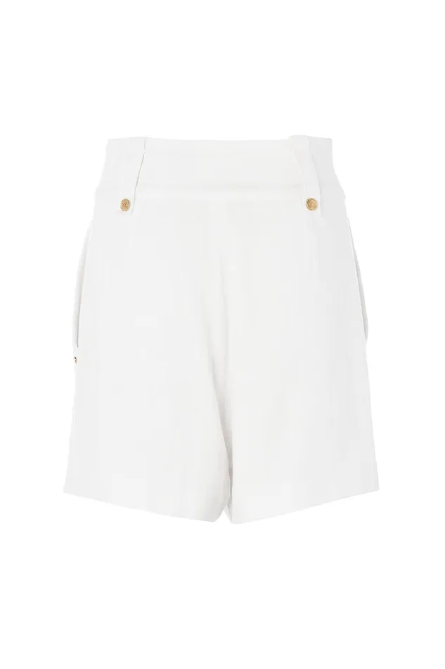 Holland Cooper Shorts Women Tailored Short Oyster Linen Holland Cooper Shorts Women Tailored Short Oyster Linen
