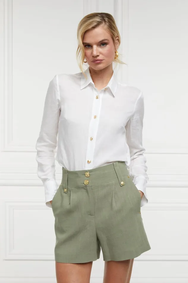 Holland Cooper Shorts Women Tailored Short Sage Linen