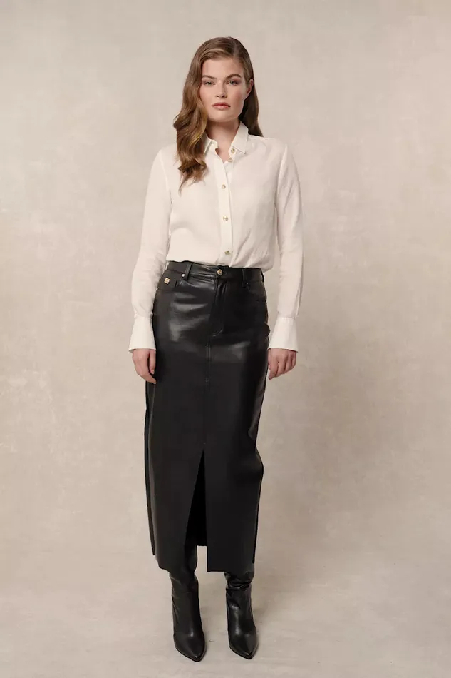 Holland Cooper Skirts Women Faux Leather Maxi Skirt Holland Cooper Skirts Women Faux Leather Maxi Skirt