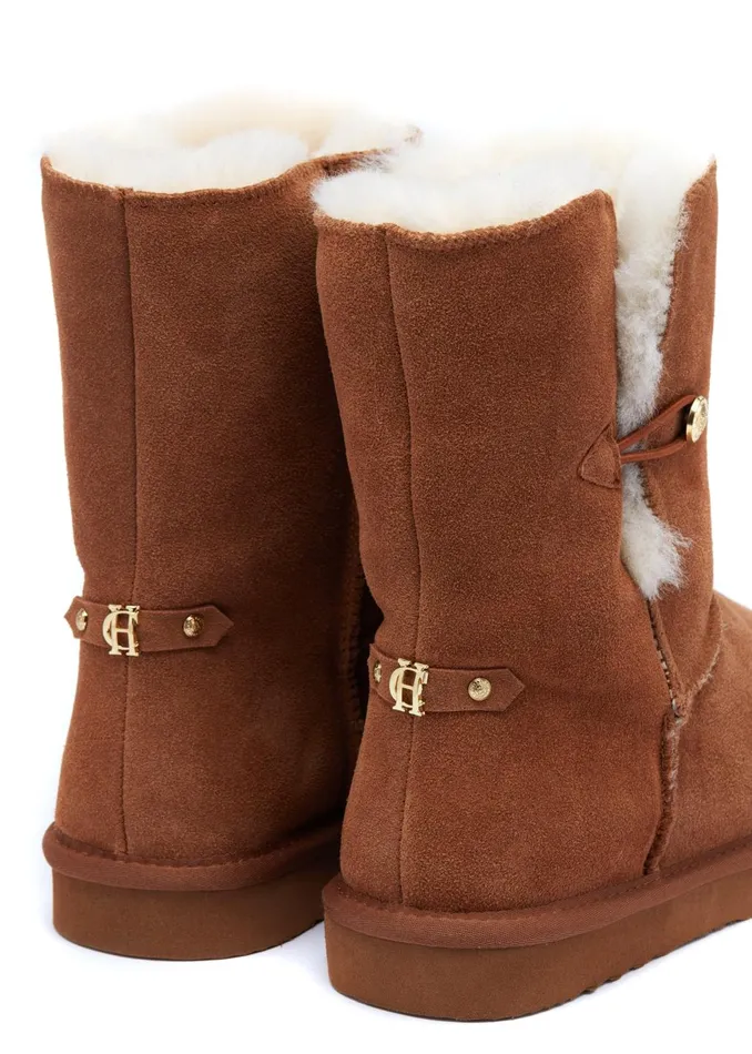 Holland Cooper Sleepwear Women HC Shearling Boot Tan Holland Cooper Sleepwear Women HC Shearling Boot Tan