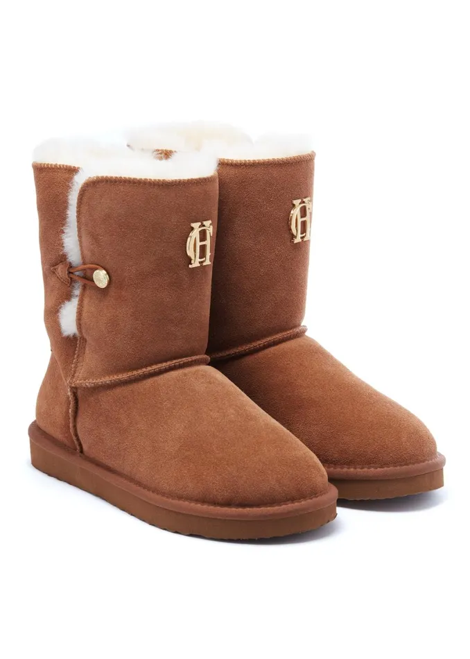 Holland Cooper Sleepwear Women HC Shearling Boot Tan Holland Cooper Sleepwear Women HC Shearling Boot Tan